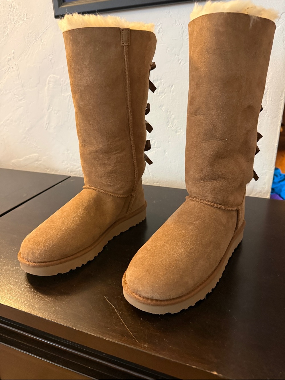 Ugg Chestnut Baily Bow II Tall SZ9